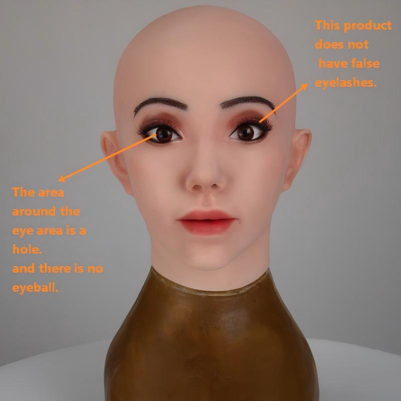 Realistic Skin Texture Bald Fe - Face Mask Silicone recension och pris