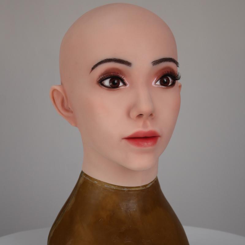 Realistic Skin Texture Bald Fe - Face Mask Silicone recension och pris