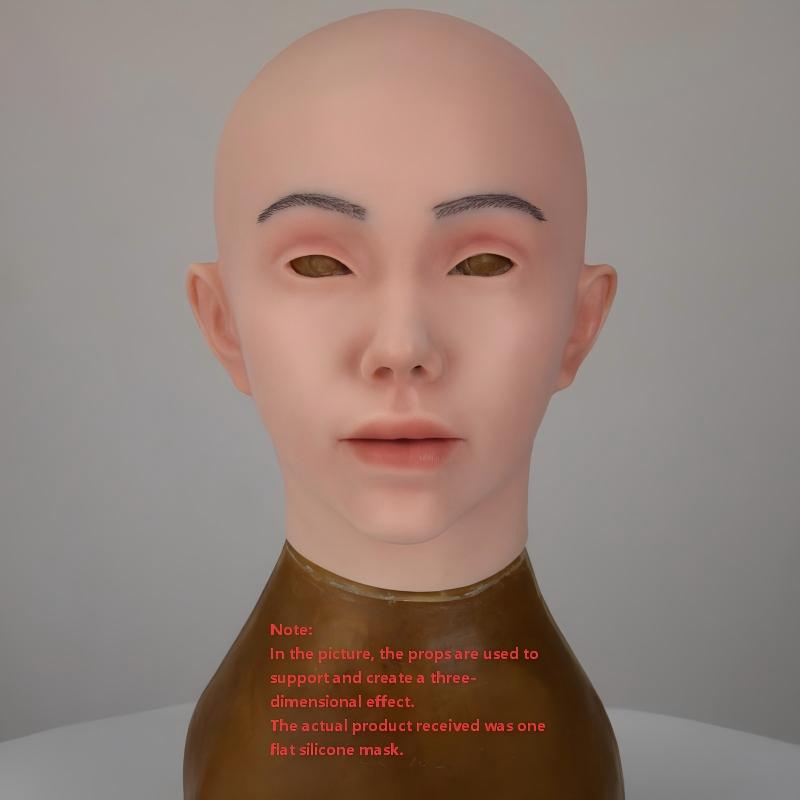 Realistic Skin Texture Bald Fe - Face Mask Silicone recension och pris