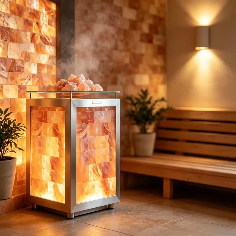 Himalayan Pink Salt Cube Lamp  - Spa Wellness Nature recension och pris