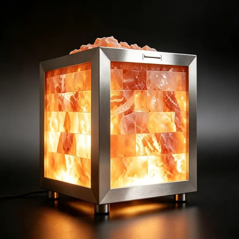 Himalayan Pink Salt Cube Lamp  - Spa Wellness Nature recension och pris